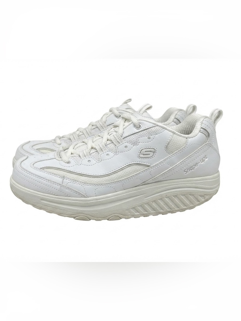 Skechers White Shape-Ups Women's Supportive Lace-Up Sneakers size 9.5